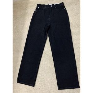 Everlane The Curvy Way-High® Black Denim Jean Sz 28 Long